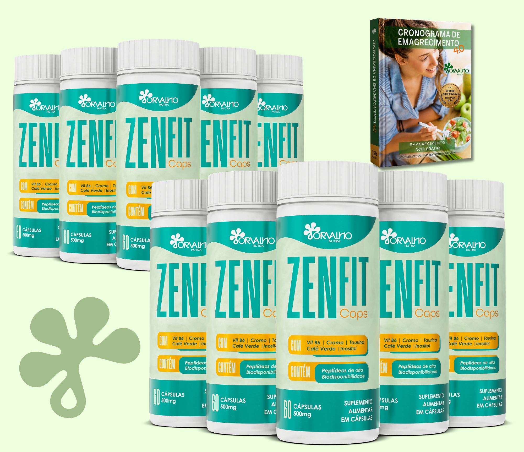 Kit 10 Potes ZenFit Caps