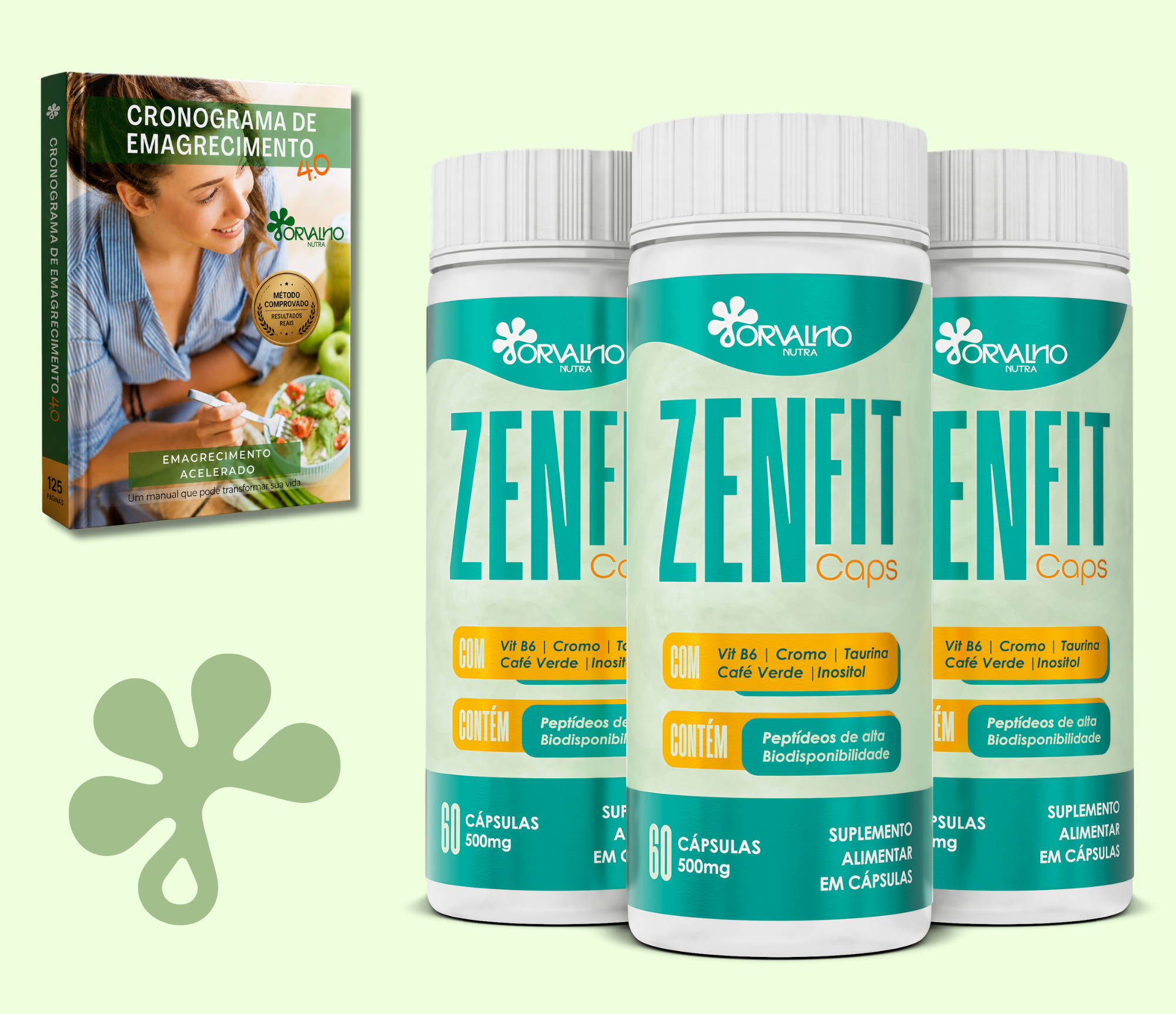 Kit 3 Potes ZenFit Caps