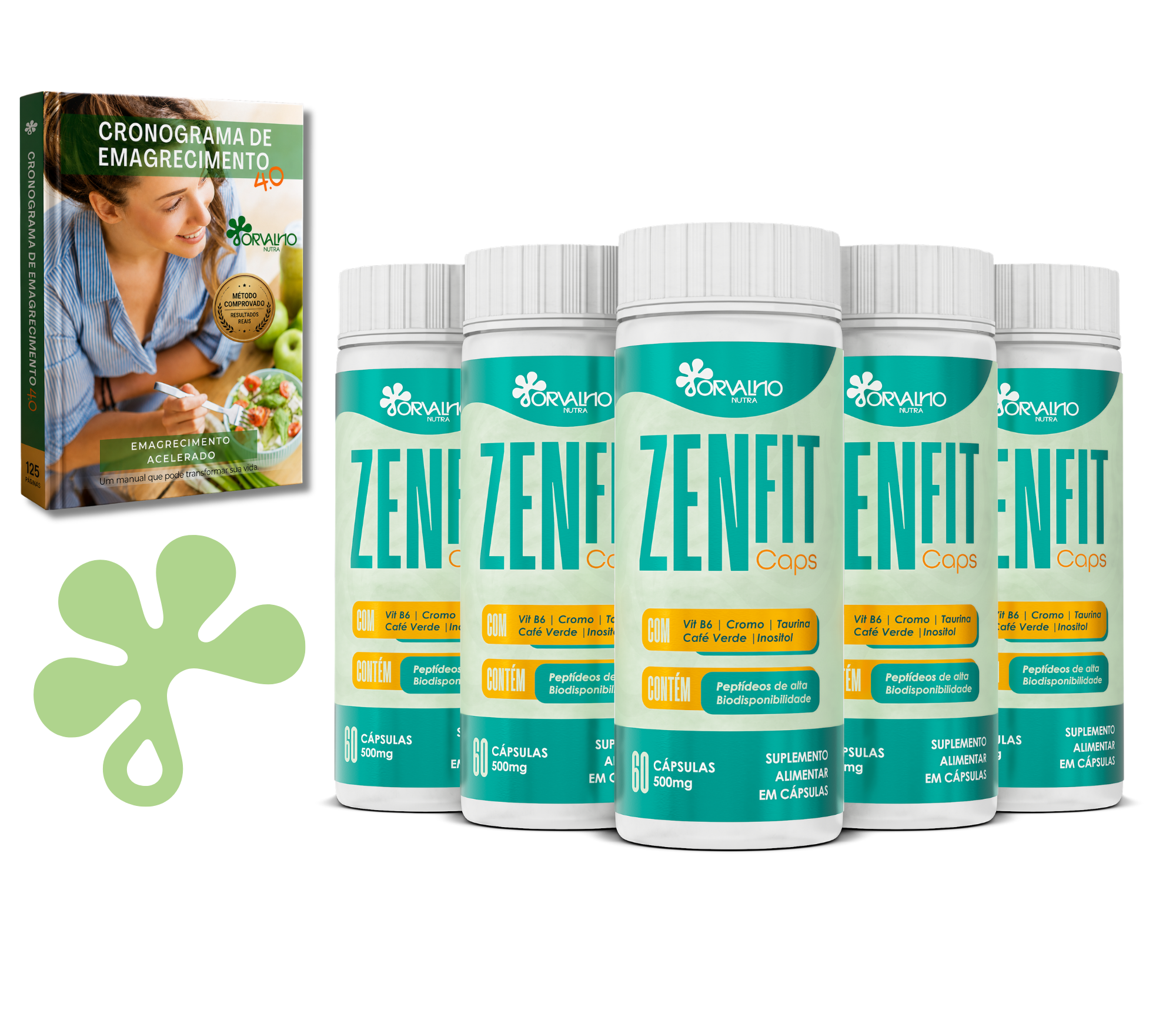Kit 5 Potes ZenFit Caps